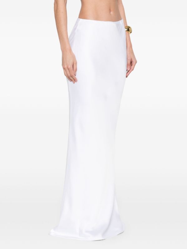 Browns Norma Kamali White Obie Maxi Skirt | Browns Straight Skirts