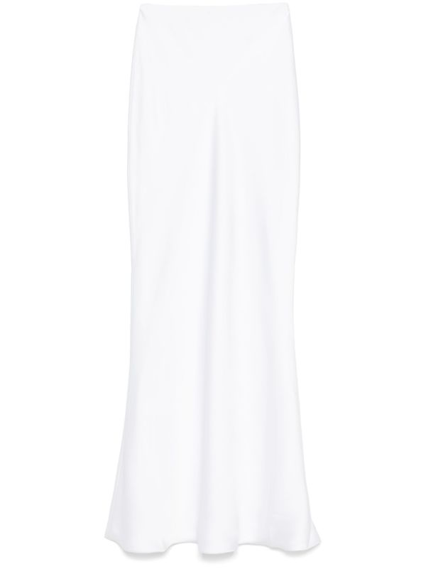 browns Norma Kamali White Obie Maxi Skirt | Browns Straight Skirts
