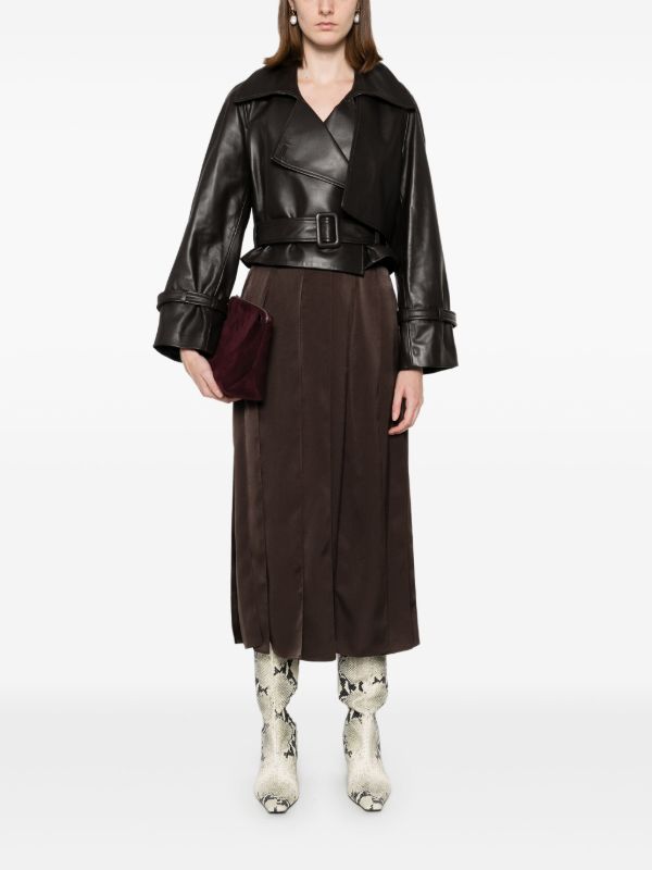 Browns Nour Hammour Brown Hatti Leather Jacket | Browns Leather Jackets