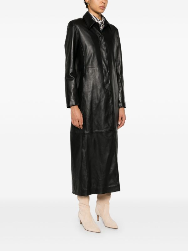 Browns Nour Hammour Gothan Leather Coat | Browns Leather Coats