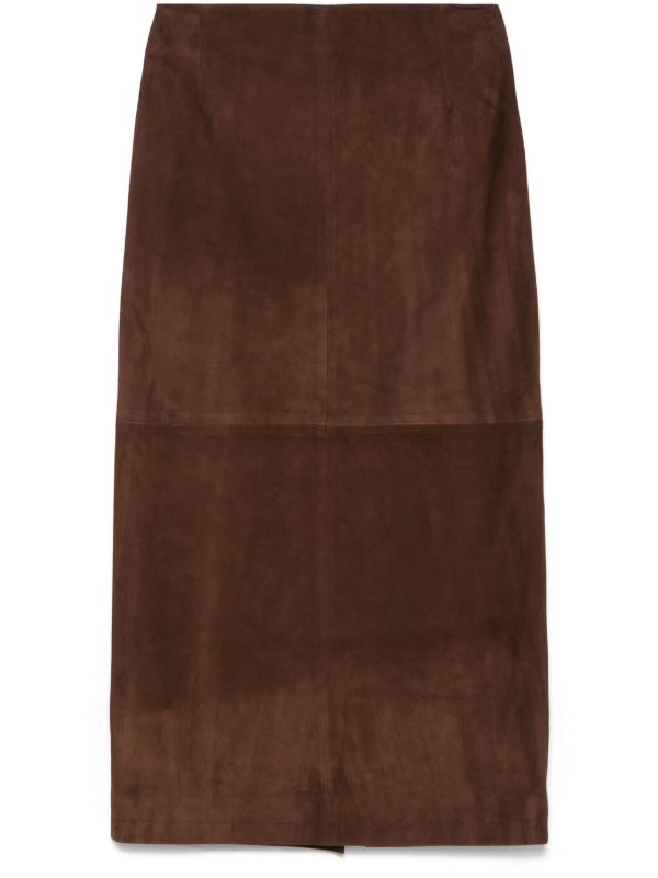 browns Nour Hammour Suede Skirt | Browns Straight Skirts