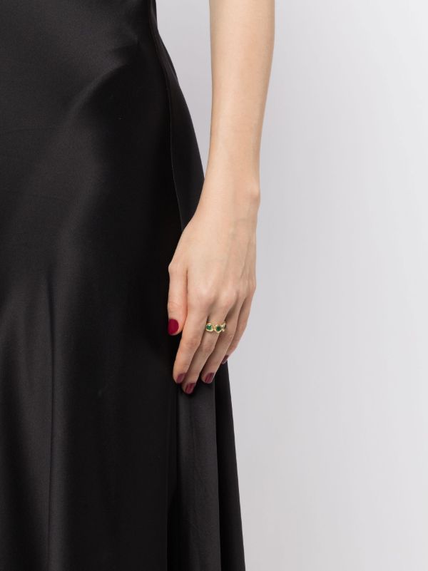 Browns Octavia Elizabeth 18K Yellow Gold Jumbo Nesting Gem Emerald Ring | Browns Fine Rings