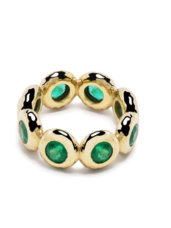 Browns Octavia Elizabeth 18K Yellow Gold Jumbo Nesting Gem Emerald Ring | Browns Fine Rings
