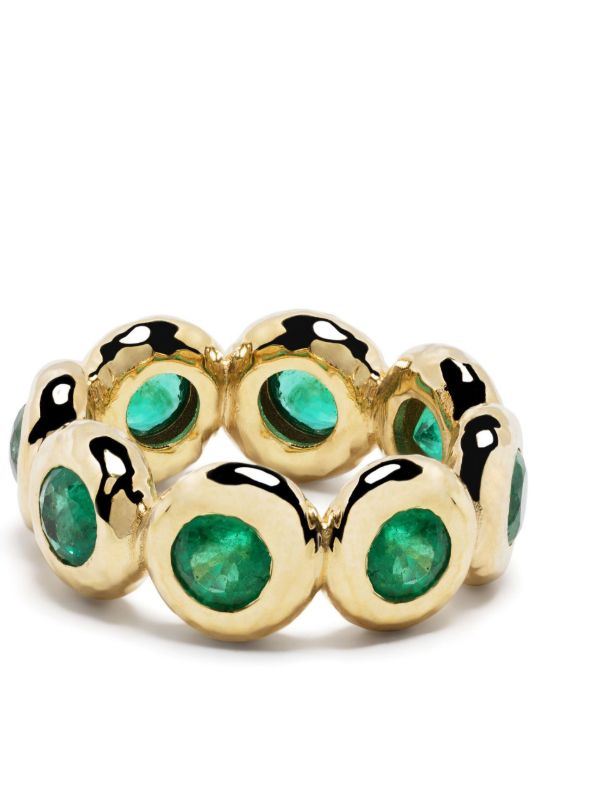 Browns Octavia Elizabeth 18K Yellow Gold Jumbo Nesting Gem Emerald Ring | Browns Fine Rings