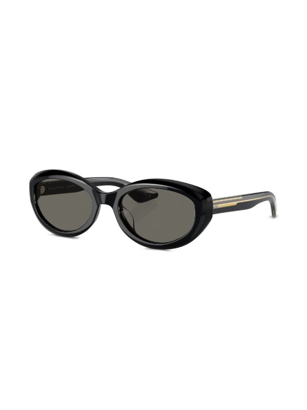Browns Oliver Peoples X Khaite Black 1969C Oval-Frame Sunglasses | Browns Sunglasses