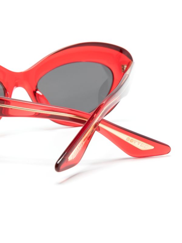 Browns Oliver Peoples X Khaite Red 1968C Cat-Eye Sunglasses | Browns Sunglasses