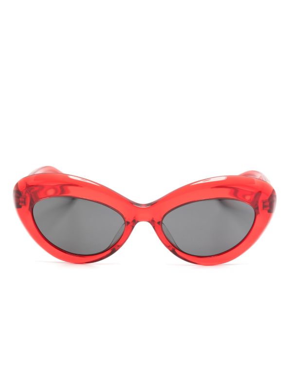 browns Oliver Peoples X Khaite Red 1968C Cat-Eye Sunglasses | Browns Sunglasses