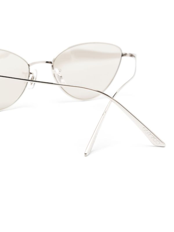 Browns Oliver Peoples X Khaite Silver-Tone 1998C Cat-Eye Sunglasses | Browns Sunglasses