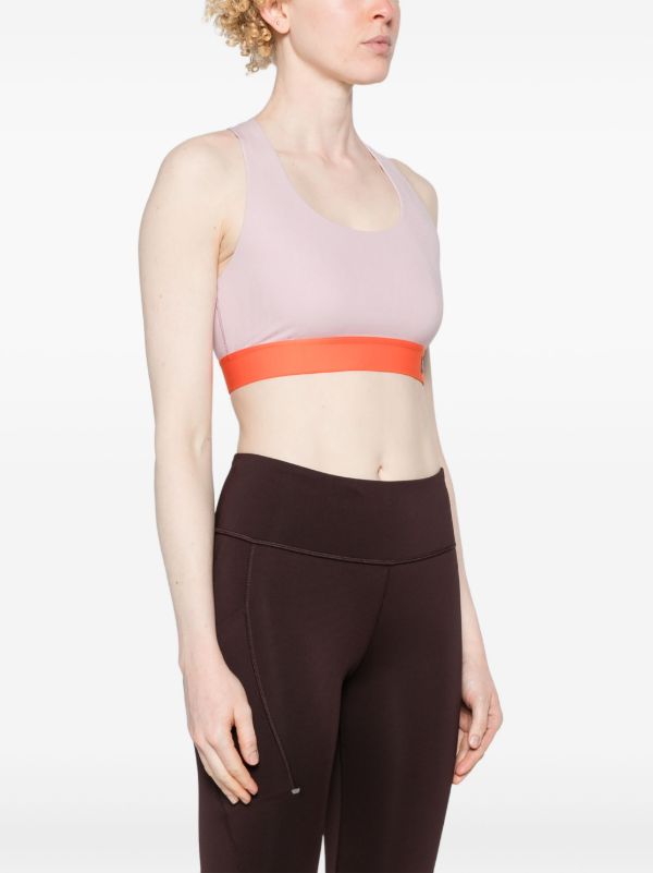 Browns On Running Pink Pace Colour-Block Sports Bra | Browns Sports Bras