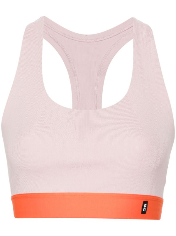 browns On Running Pink Pace Colour-Block Sports Bra | Browns Sports Bras