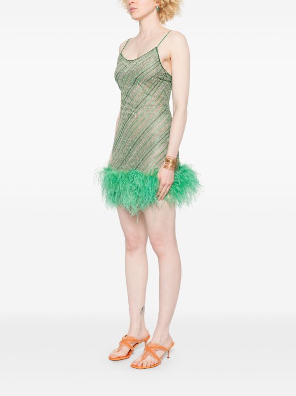 Browns Oséree Feather-trim Mini Dress | Browns Cocktail & Party Dresses