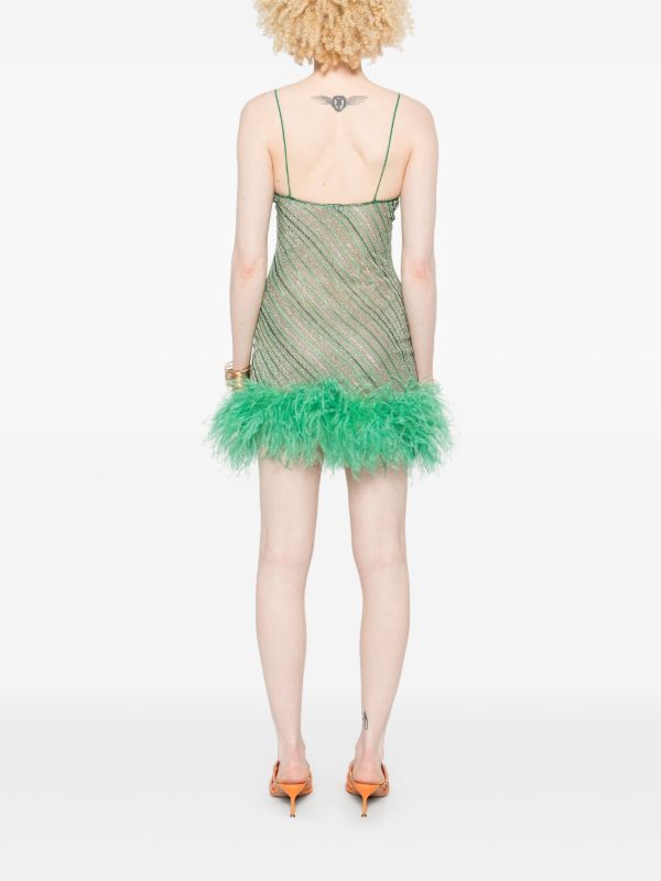 Browns Oséree Feather-trim Mini Dress | Browns Cocktail & Party Dresses