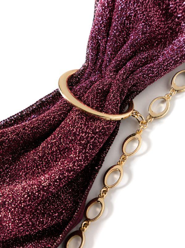 Browns Oséree Red Chain-Detail Bandeau Bikini Set | Browns Bikinis