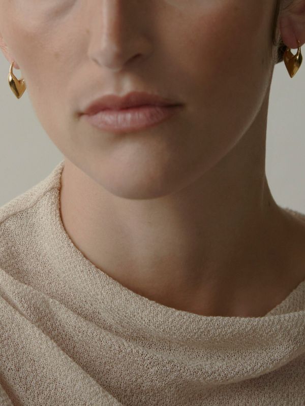 Browns Otiumberg 14K Gold Vermeil Roscida Heart Earrings | Browns Earrings