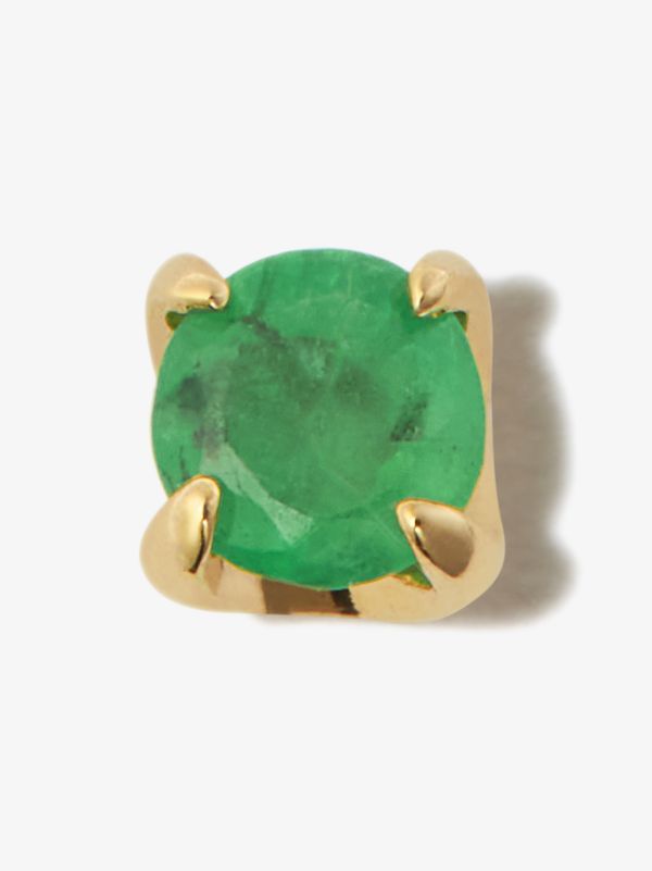 browns Otiumberg 14K Yellow Gold Emerald Single Stud Earring | Browns Fine Earrings