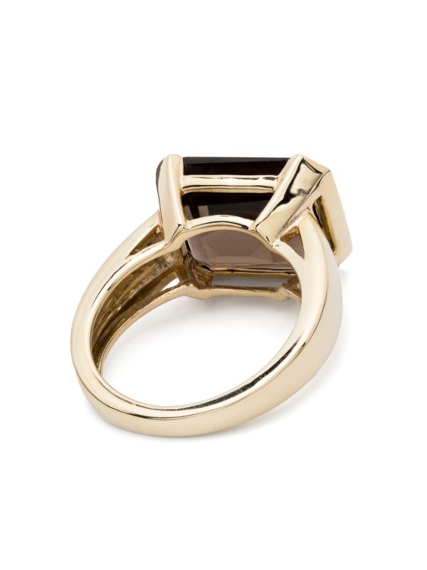 Browns Otiumberg 9K Yellow Gold Domino Quartz Ring | Browns Fine Rings