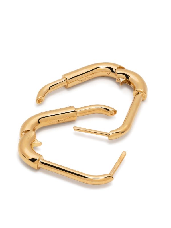 Browns Otiumberg Gold Vermeil Large Staple Hoop Earrings | Browns Fine Earrings