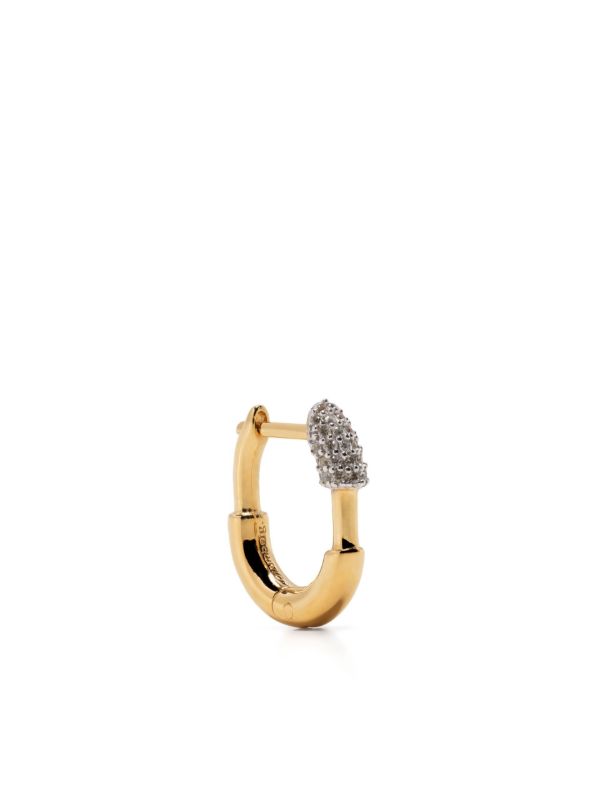 browns Otiumberg gold vermeil Small Staple crystal single hoop earring | Browns Fine Earrings