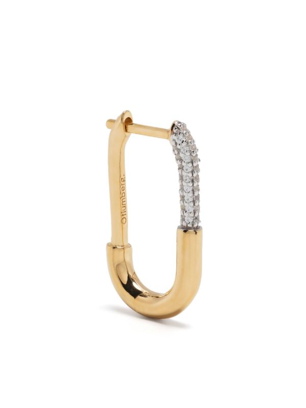 browns Otiumberg gold vermeil Staple crystal single hoop earring | Browns Fine Earrings