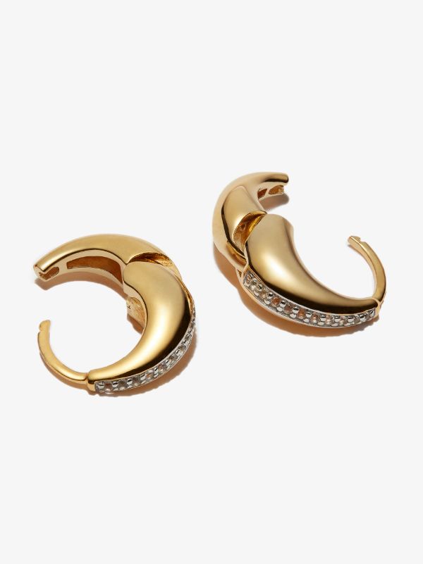 Browns Otiumberg Gold Vermeil Topaz Graduated Hoop Earrings | Browns Earrings
