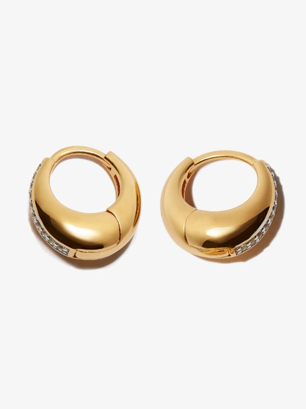 browns Otiumberg gold vermeil topaz graduated hoop earrings | Browns Earrings