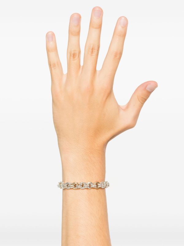 Browns OUIE 14K Yellow Gold And Sterling Silver Keyring Bracelet | Browns Bracelets