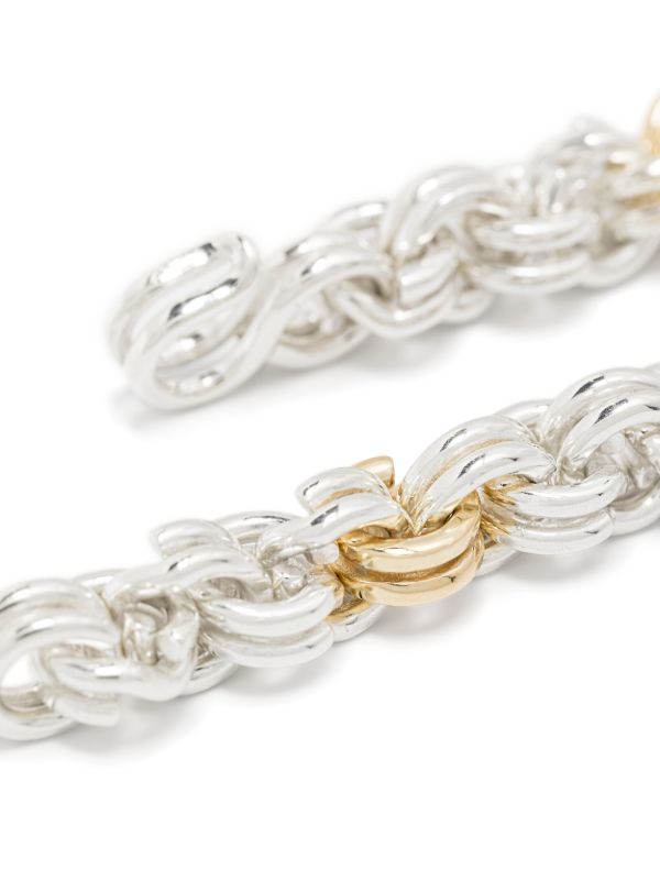 Browns OUIE 14K Yellow Gold And Sterling Silver Keyring Bracelet | Browns Bracelets