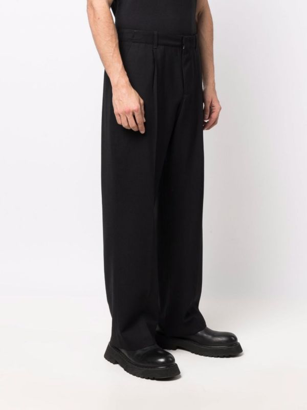 Browns OUR LEGACY Black Borrowed Chino Wool Trousers | Browns Wide Leg Pants
