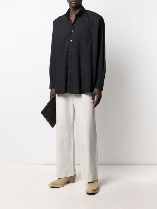 Browns OUR LEGACY Black Borrowed Cotton Shirt | Browns Shirts