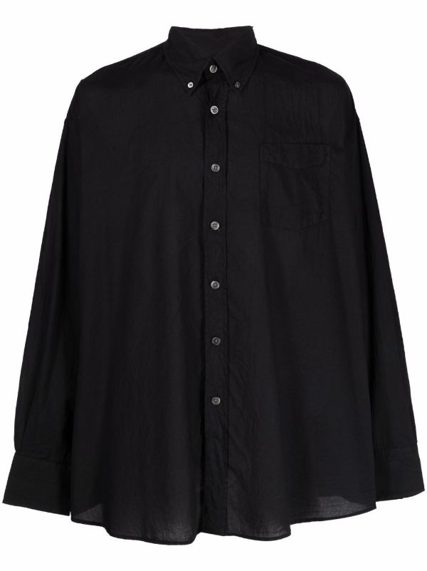 browns OUR LEGACY black Borrowed cotton shirt | Browns Shirts