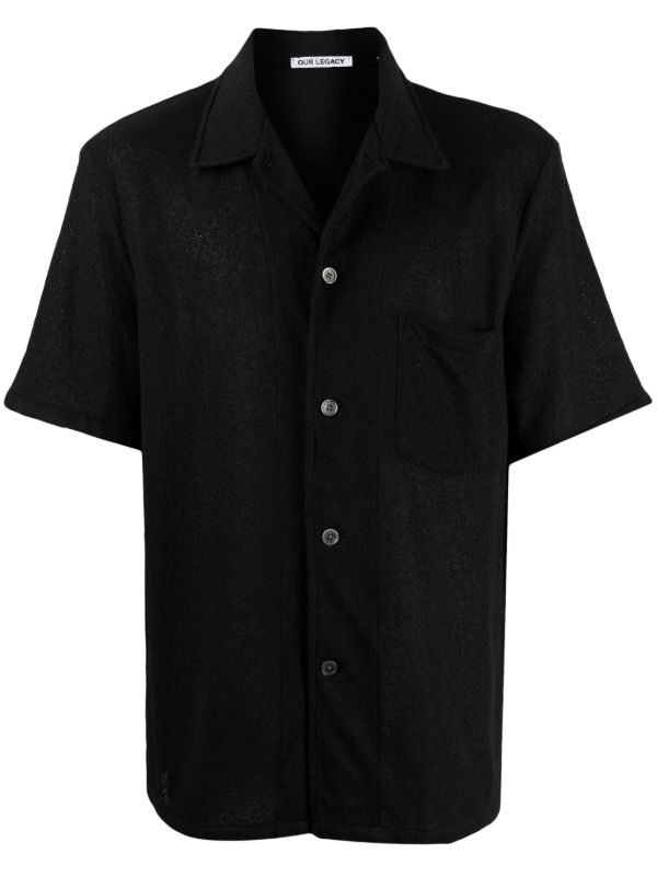 browns OUR LEGACY black Box bouclé shirt | Browns Shirts