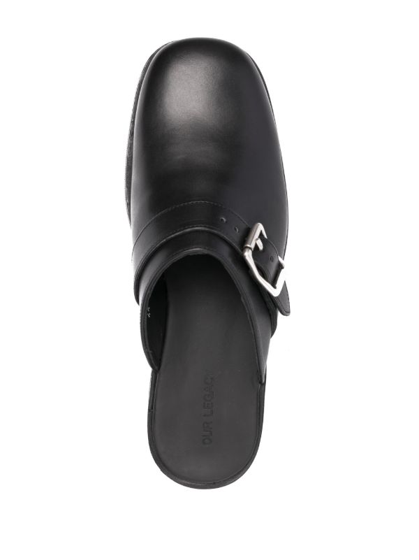 Browns OUR LEGACY Black Camion Leather Mules | Browns Sandals