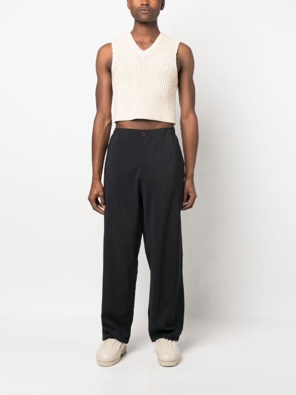 Browns OUR LEGACY Black Luft Straight Leg Trousers | Browns Loose Fit Pants