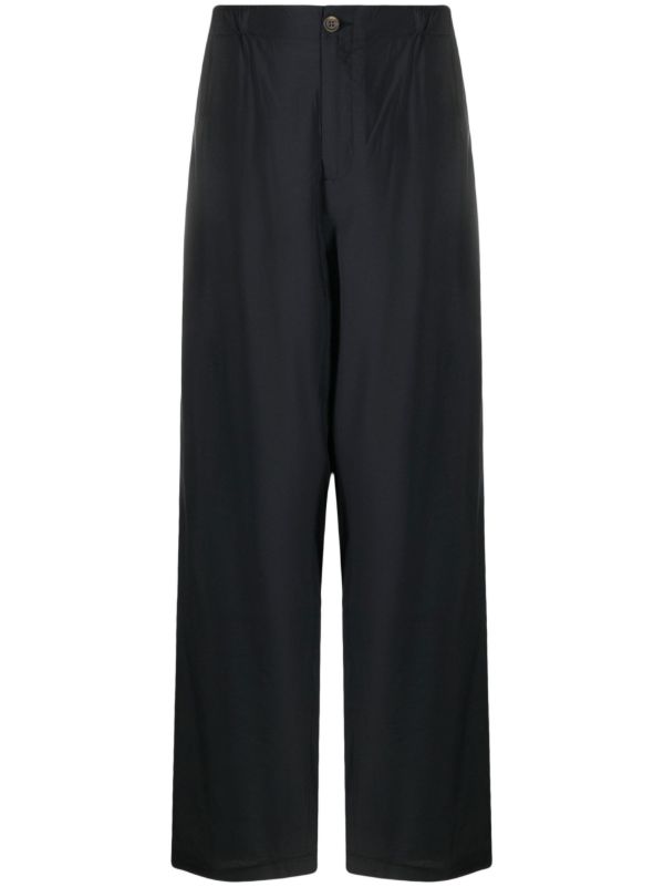 browns OUR LEGACY Black Luft Straight Leg Trousers | Browns Loose Fit Pants