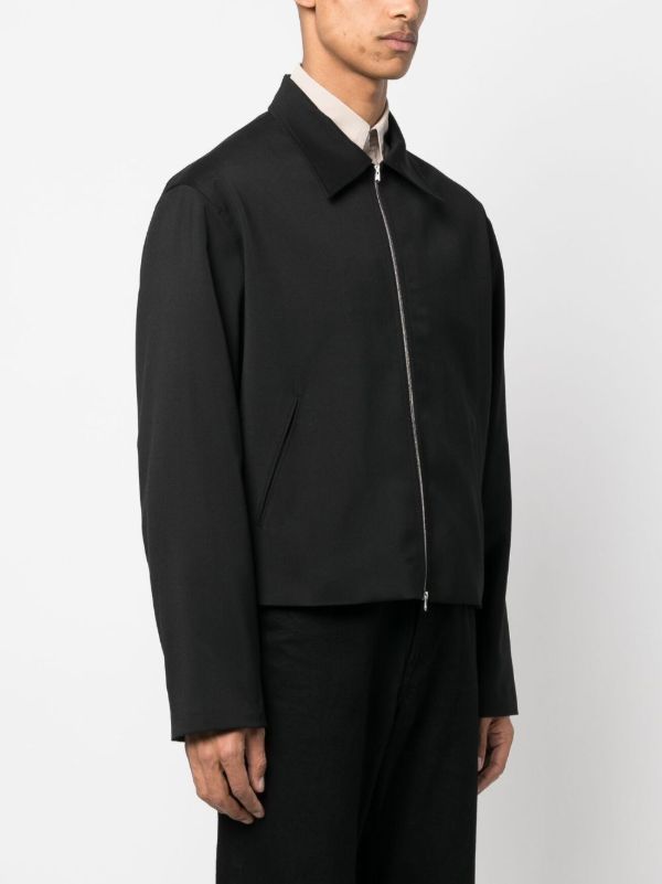 Browns OUR LEGACY Black Zip-Up Virgin Wool Jacket | Browns Shirt Jackets