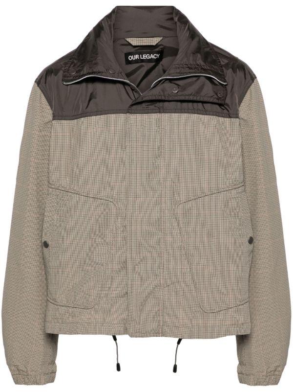 browns OUR LEGACY Brown Shigatsu Plaid-Check Hooded Jacket | Browns Hooded Jackets