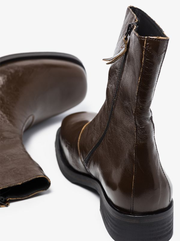 Browns OUR LEGACY Green Camion Leather Boots | Browns Boots