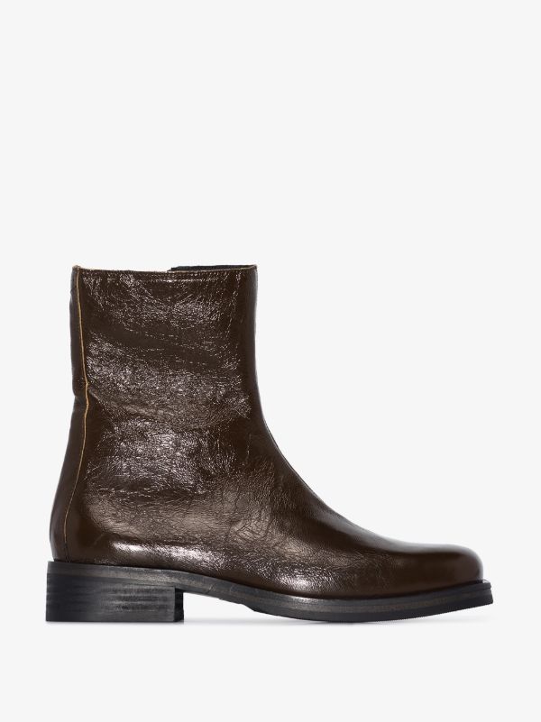 browns OUR LEGACY green Camion leather boots | Browns Boots