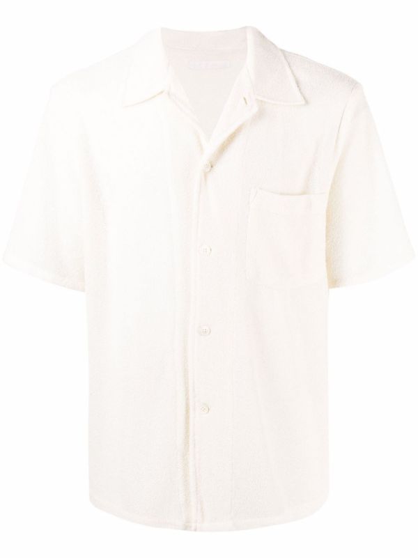 browns OUR LEGACY White Short-Sleeve Textured Shirt | Browns Shirts