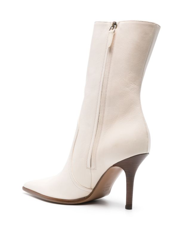 Browns Paris Texas Neutral Ashley 95 Leather Ankle Boots | Browns Boots