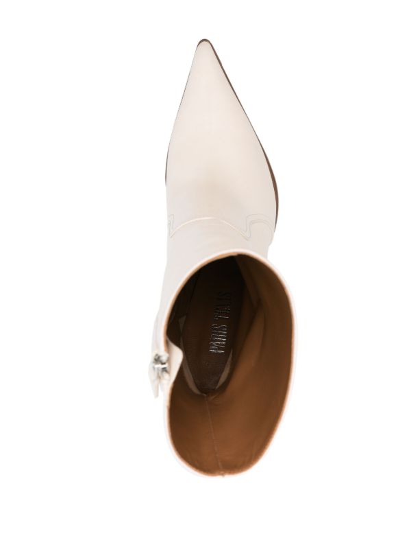 Browns Paris Texas Neutral Ashley 95 Leather Ankle Boots | Browns Boots