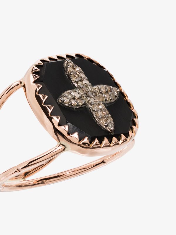 Browns Pascale Monvoisin 9K Rose Gold Bowie No. 2 Diamond Ring | Browns Fine Rings