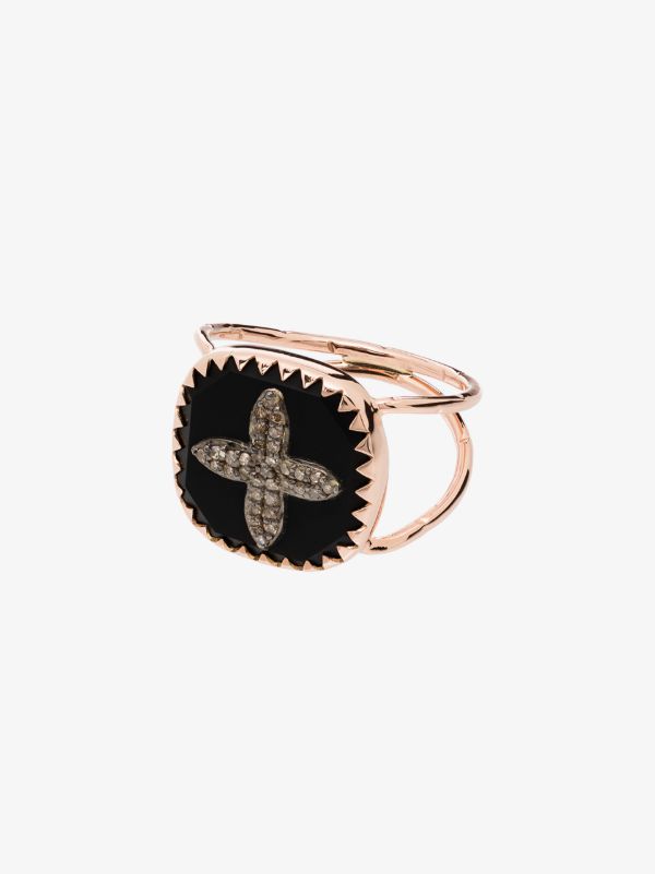 browns Pascale Monvoisin 9K rose gold Bowie No. 2 diamond ring | Browns Fine Rings