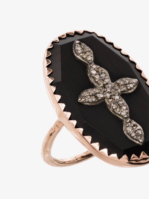 Browns Pascale Monvoisin 9K Rose Gold Bowie No. 3 Diamond Ring | Browns Fine Rings