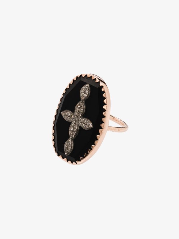 browns Pascale Monvoisin 9K rose gold Bowie No. 3 diamond ring | Browns Fine Rings