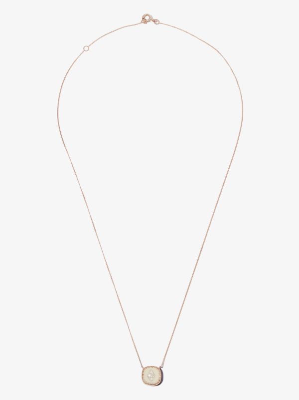 Browns Pascale Monvoisin 9K Rose Gold Pierrot No.2 Diamond Necklace | Browns Fine Necklaces