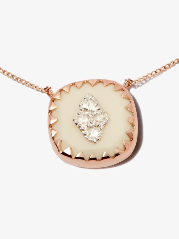 Browns Pascale Monvoisin 9K Rose Gold Pierrot No.2 Diamond Necklace | Browns Fine Necklaces