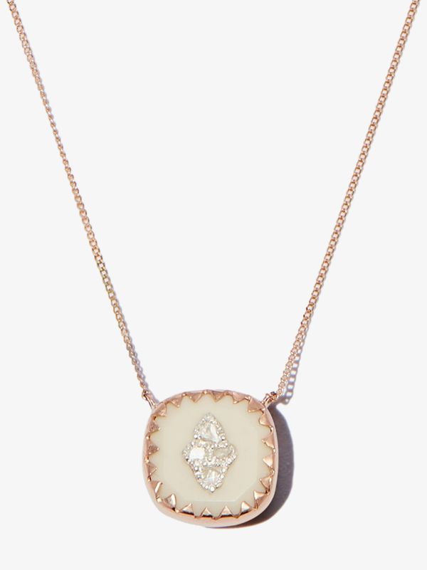 browns Pascale Monvoisin 9K rose gold Pierrot No.2 diamond necklace | Browns Fine Necklaces