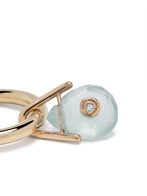 Browns Pascale Monvoisin 9K Yellow Gold Aquamarine And Diamond Single Earring | Browns Fine Earrings