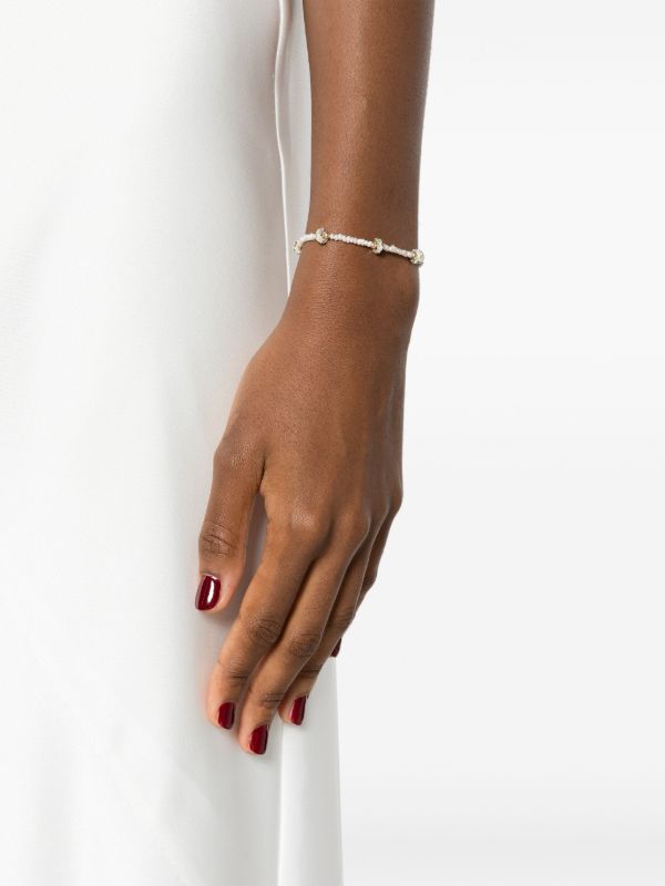 Browns Pascale Monvoisin 9K Yellow Gold Chelsea N°2 Pearl And Diamond Bracelet | Browns Fine Bracelets